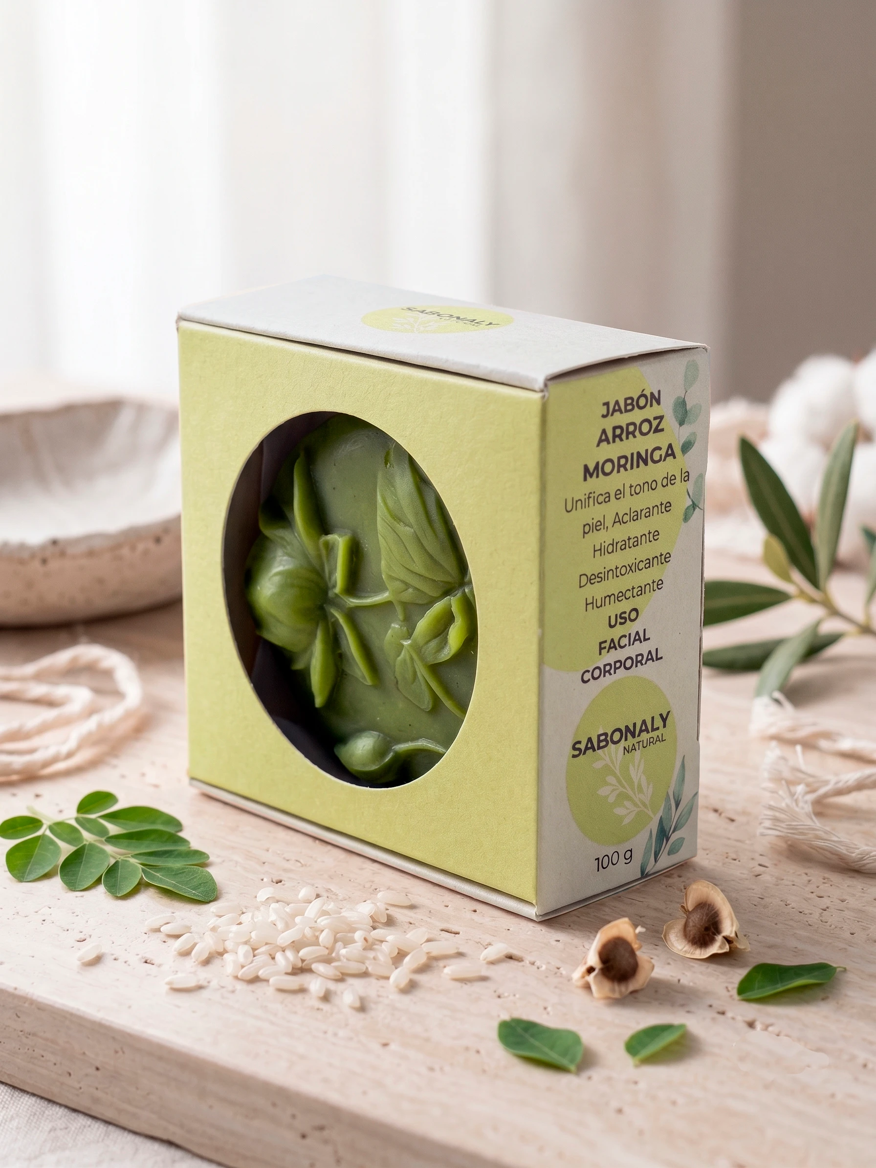JABON ARROZ Y MORINGA EMPAQUE