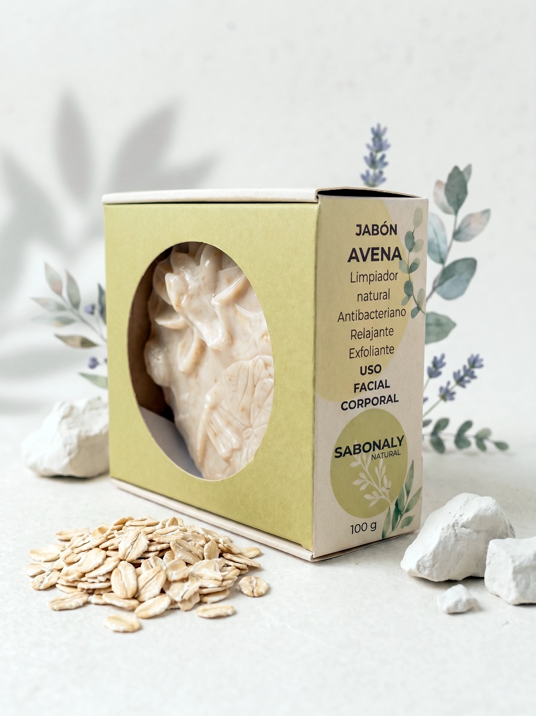 Jabón natural de Avena 100g - Imagen 2